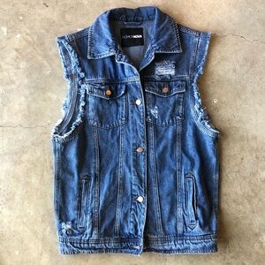 100% Cotton Denim Vest - size Small